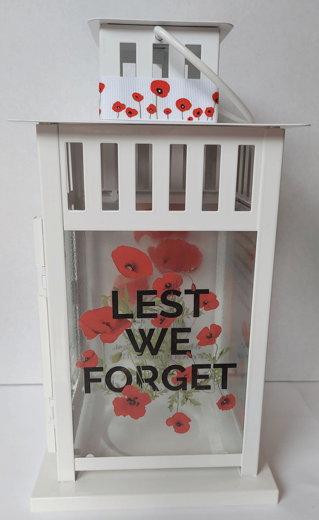 Lest we Forget Poppies Lantern