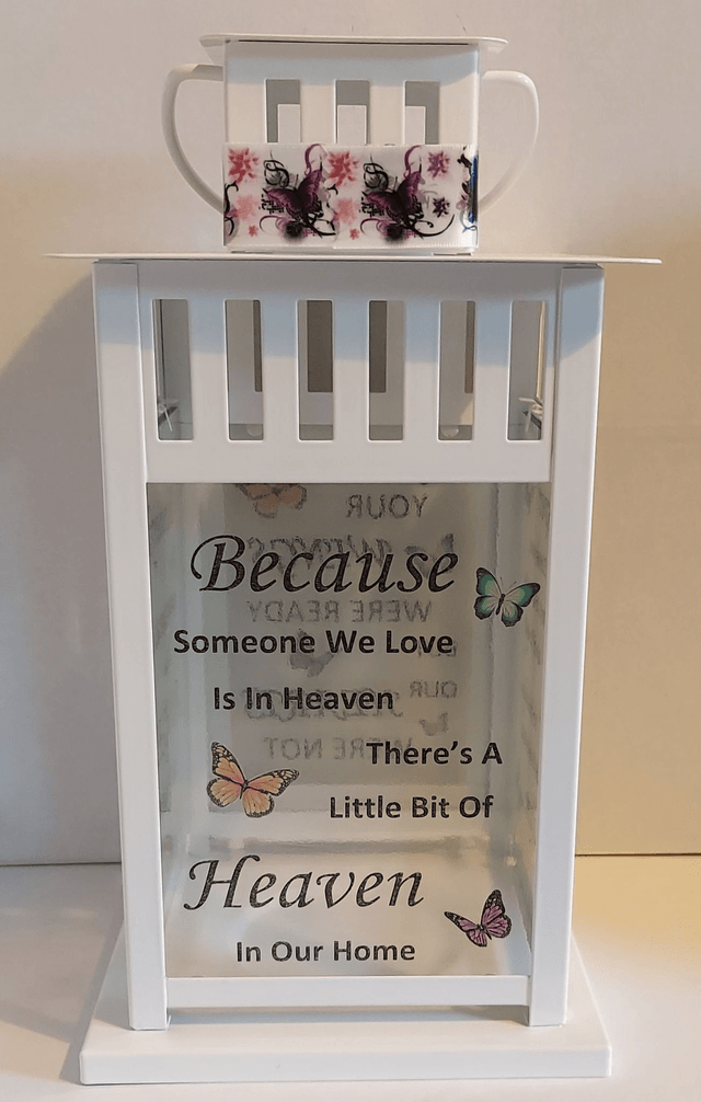Butterfly Themed Memorial Lantern