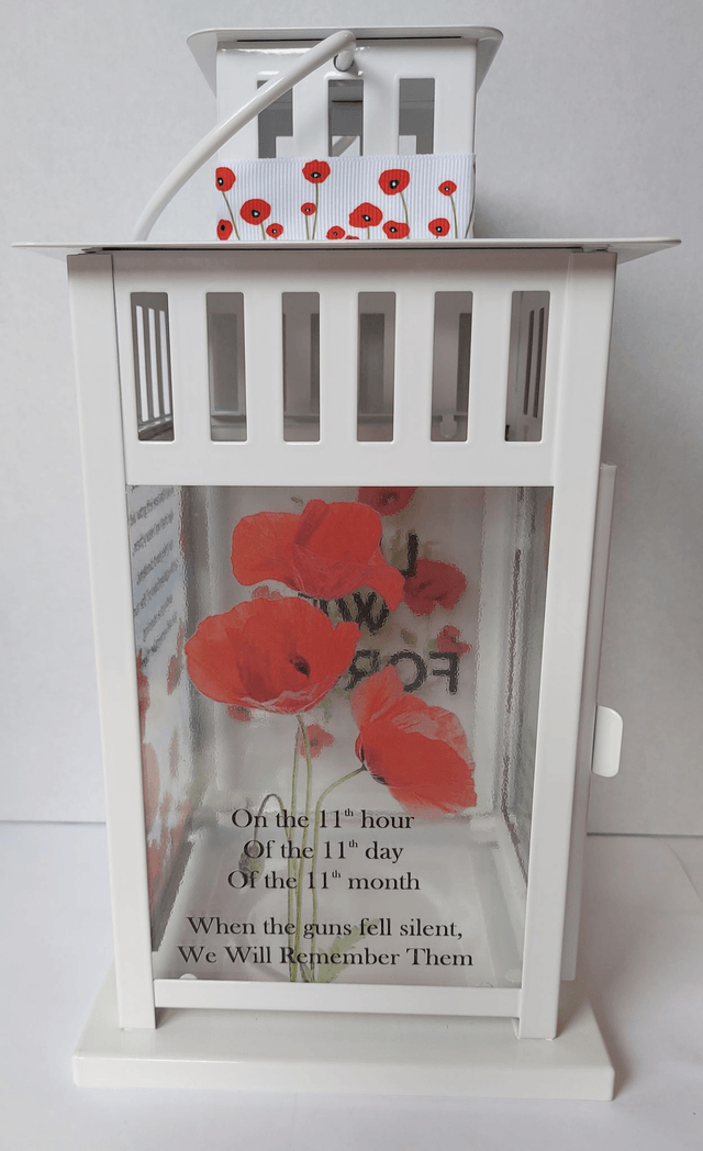 Lest we Forget Poppies Lantern